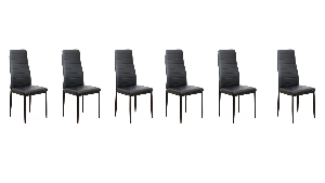 Set 6 ks. jedálenských stoličiek Collort nova (čierna ekokoža) *bazár
