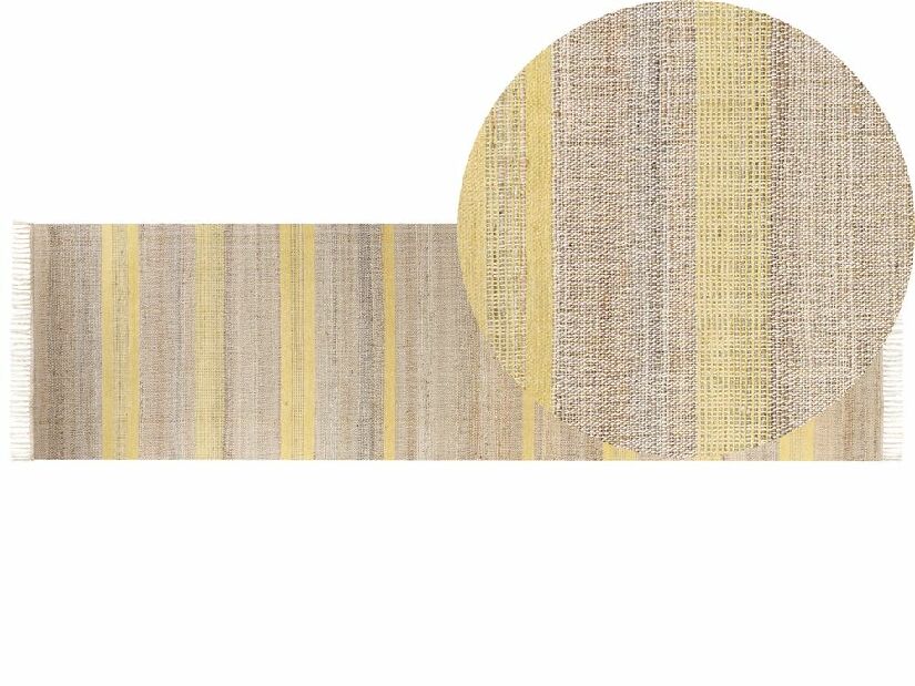 Koberec 80 x 300 cm Tally (béžová + žltá)