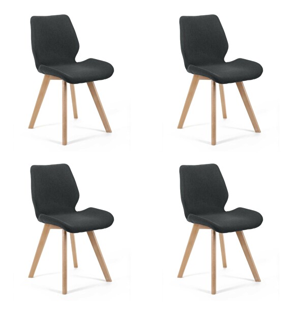 Jedálenská stolička Sivan (čierna) (4ks)