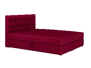 Manželská posteľ Boxspring 180x200 cm Waller Comfort (bordová) (s roštom a matracom)