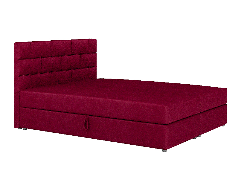 Kontinentálna posteľ 180x200 cm Waller Comfort (bordová) (s roštom a matracom)