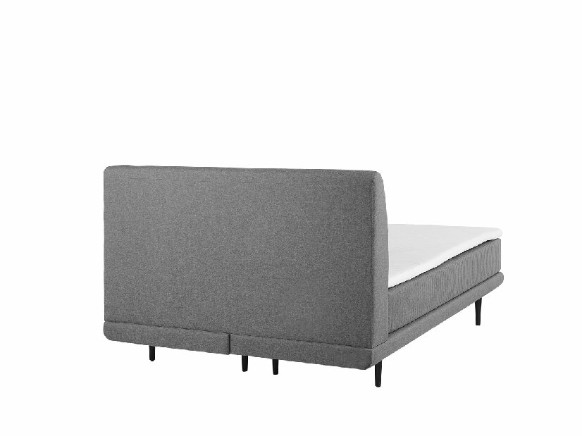 Kontinentálna posteľ 140 cm MADOM (látka) (sivá) (s roštom a matracom)