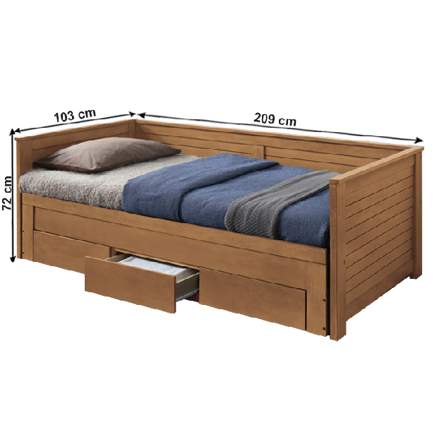 Jednolôžková rozkladacia posteľ 90 cm Greta *výpredaj