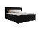 Manželská posteľ  Boxspring 180 cm Simon (čierna) (s matracom, bez úložného priestoru)