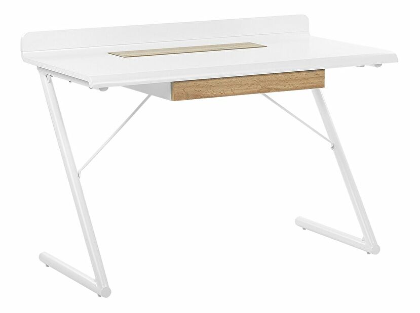 Písací stôl 120x60 cm Fletcher (biela)