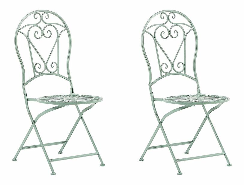 Set 2 ks. záhradných stoličiek TIRRO (svetlozelená)