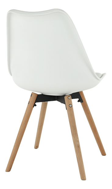 Jedálenská stolička Samim (biela + buk)