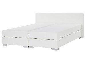 Manželská posteľ Boxspring 160 cm PREMIER (s matracmi) (biela)