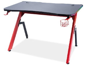 PC stolík Babara (čierna + červená)