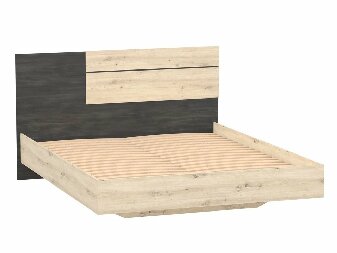 Manželská posteľ 160 cm Barca (dub artisan + borovica nórska čierna)