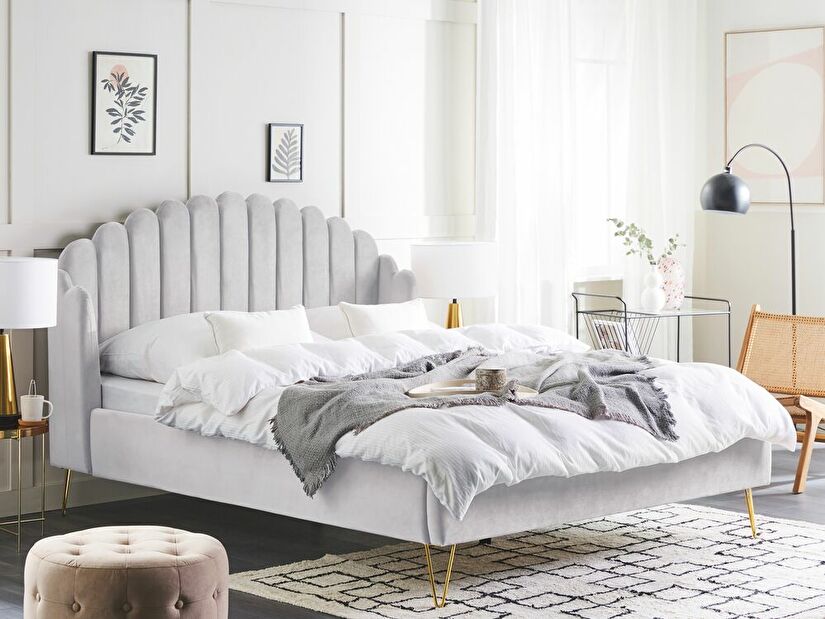 Manželská posteľ 160 cm Alise (sivá) (s roštom)