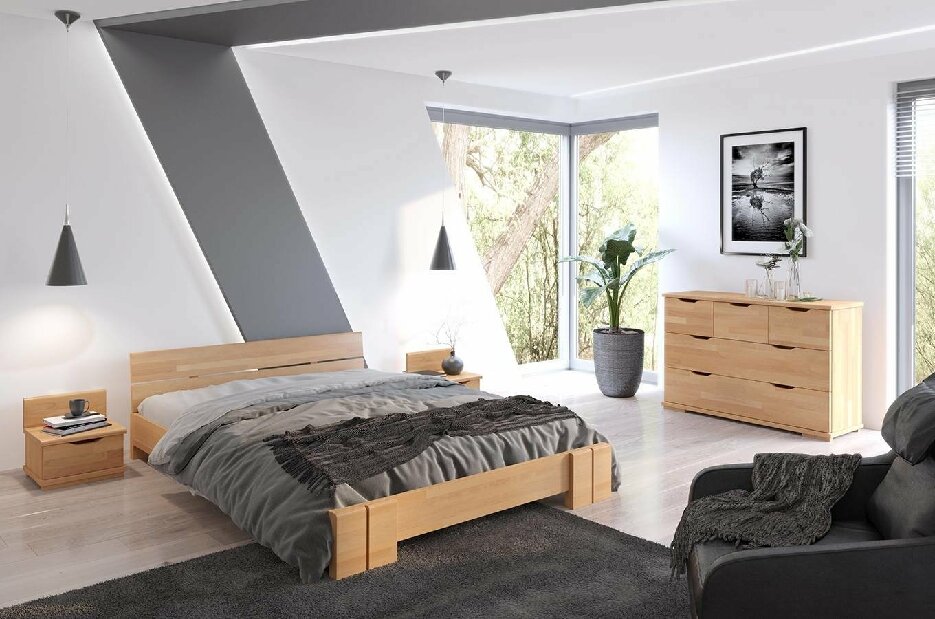 Manželská posteľ 180 cm Naturlig Tosen (buk) *bazár