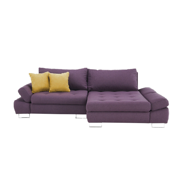Rohová sedačka Grena (fialová + horčicová) (P)