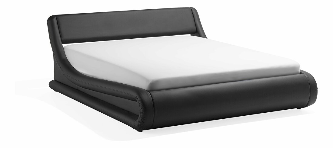 Manželská posteľ 180 cm AVENUE (s roštom a úl. priestorom) (čierna) *výpredaj