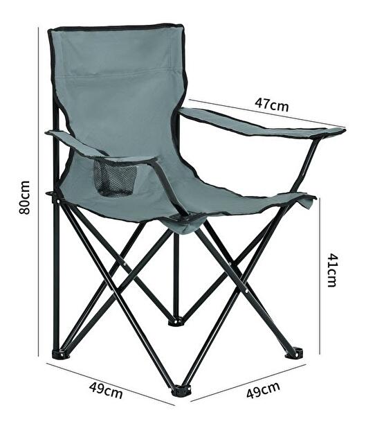Kempingová stolička Antler (sivá)