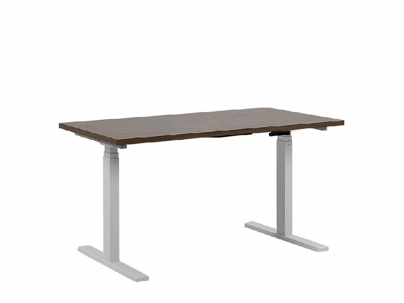 Písací stôl 160 Upgo II (tmavé drevo) (elektricky nastaviteľný)