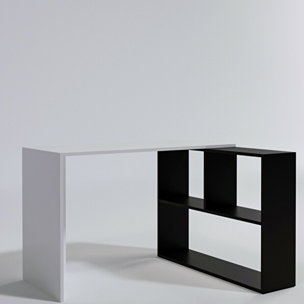 PC stolík Cavalier (Biela + Čierna)