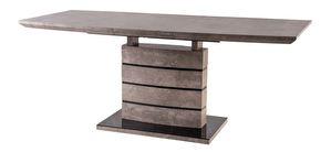 Rozkladací jedálenský stôl 140-180 cm Leisha (betón) (pre 4 až 8 osôb)