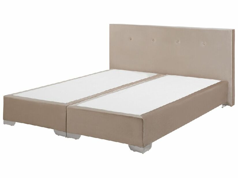 Manželská posteľ Boxspring 160 cm CONSOLE (s roštom a matracom) (béžová)