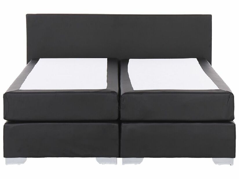 Kontinentálna posteľ 180 cm PREMIER (s matracmi) (čierna)