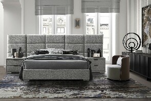 Manželská posteľ 160 cm Lavinto (sivá) (s roštom)