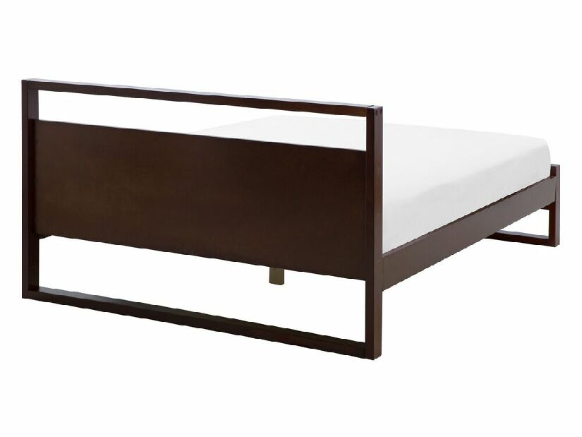 Manželská posteľ 140 cm GIACOMO (s roštom) (tmavé drevo)