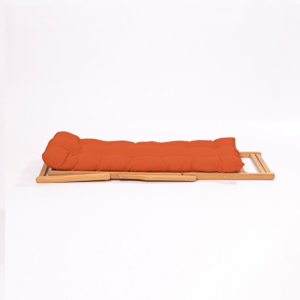 Súprava záhradného stola a stoličiek (3 kusy) Minnie (oranžová + prírodná)