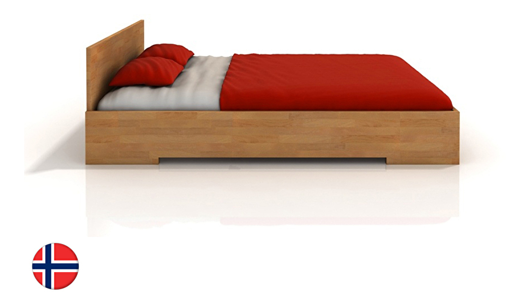 Manželská posteľ 200 cm Naturlig Kirsebaer High (buk) (s roštom)