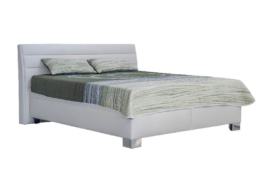 Manželská posteľ 180 cm Blanár Vernon (biela) (s roštom a matracom Linda)