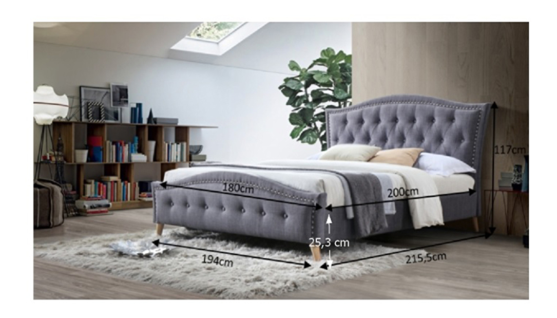 Manželská posteľ 180 cm Glovano (s roštom) *výpredaj