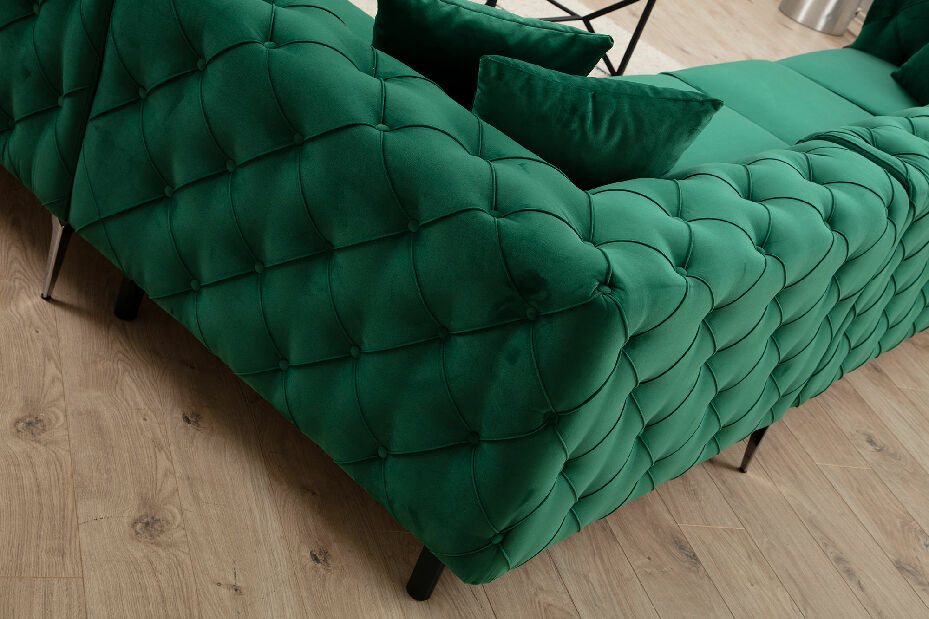 Rohová sedačka Collo (zelená) (L)