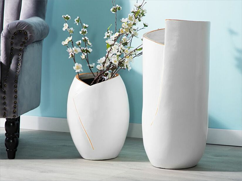 Váza MAREEBA 37 cm (keramika) (biela)