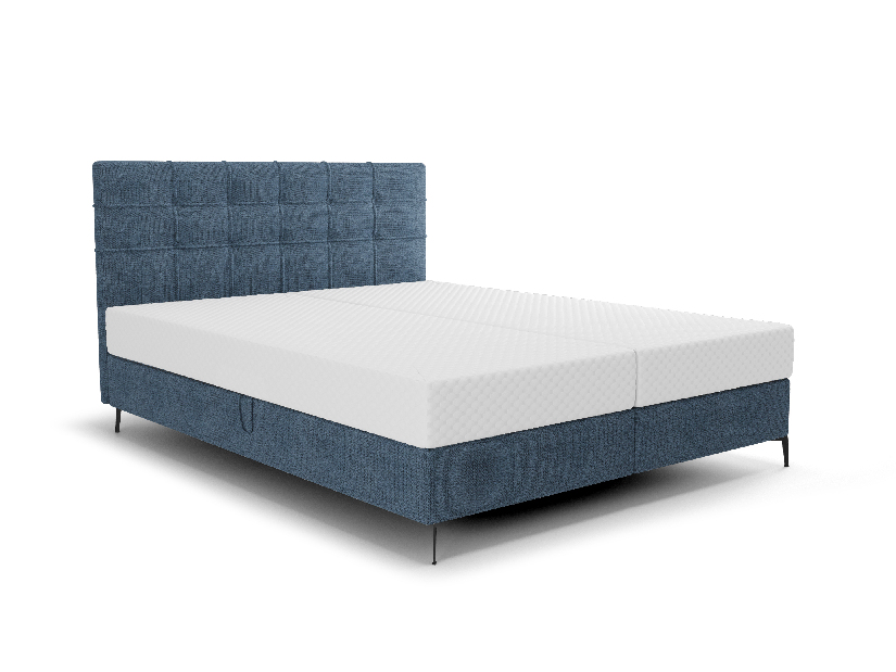 Jednolôžková posteľ 120 cm Infernus Comfort (modrá) (s roštom, s úl. priestorom)