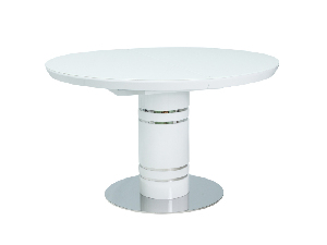Rozkladací jedálenský stôl 120-160 cm Susie (biela + biela) (pre 4 až 6 osôb)