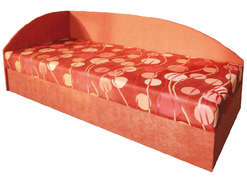 Jednolôžková posteľ (váľanda) 80 cm Mamie (s pružinovým matracom) (L)