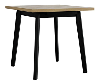 Jedálenský stôl Harry 80 x 80/110 I L (pre 4-6 osôb) (dub artisan + čierna) *bazár