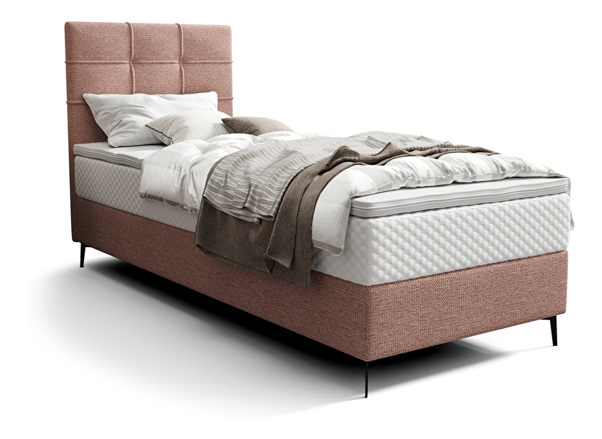 Jednolôžková posteľ 80 cm Infernus Comfort (lososová) (s roštom, bez úl. priestoru)