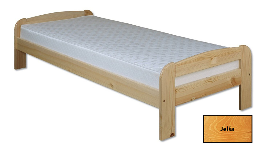 Jednolôžková posteľ 90 cm LK 122 (masív) (jelša) *výpredaj
