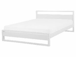 Manželská posteľ 160 cm GIACOMO (s roštom) (biela)