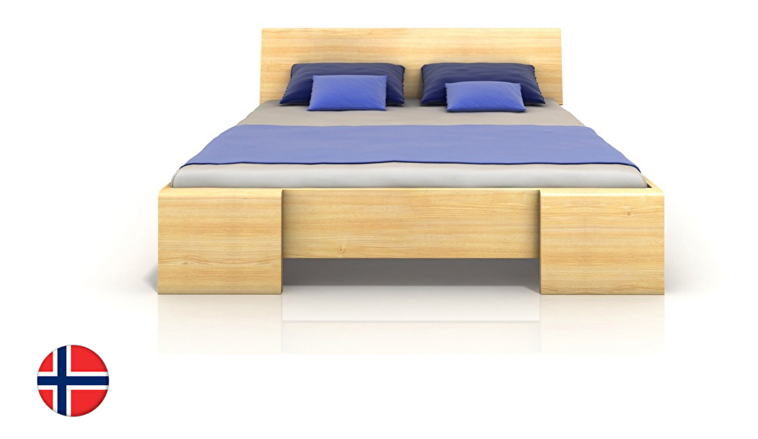 Manželská posteľ 180 cm Naturlig Blomst High BC (borovica) (s roštom) *bazár