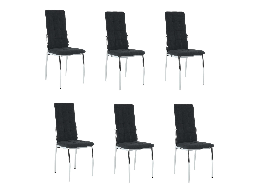 Set 6 ks. jedálenských stoličiek Adina (čierna) *výpredaj