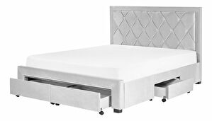 Manželská posteľ 160 cm Levi (sivá)