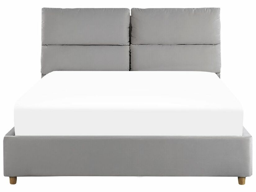 Manželská posteľ 140 cm Batil (sivá) (s roštom) (s úl. priestorom)