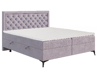 Manželská posteľ Boxspring 180 cm Lavande (levanduľová) (s matracom a úl. priestorom)