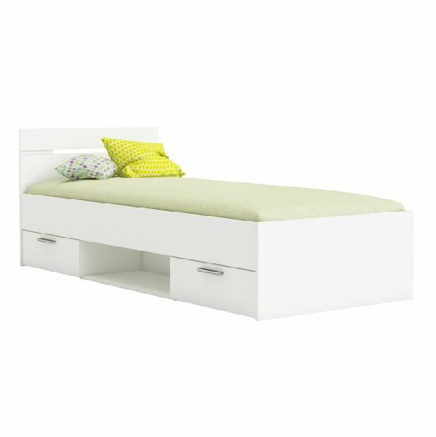 Jednolôžková posteľ 90 cm Michigan (biela) *výpredaj