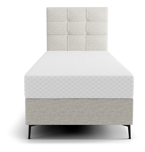 Jednolôžková posteľ 90 cm Infernus Comfort (svetlosivá) (s roštom, s úl. priestorom)