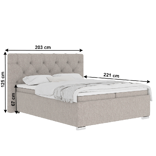 Manželská posteľ Boxspring 180 cm Morrea (sivohnedá) (s matracom)