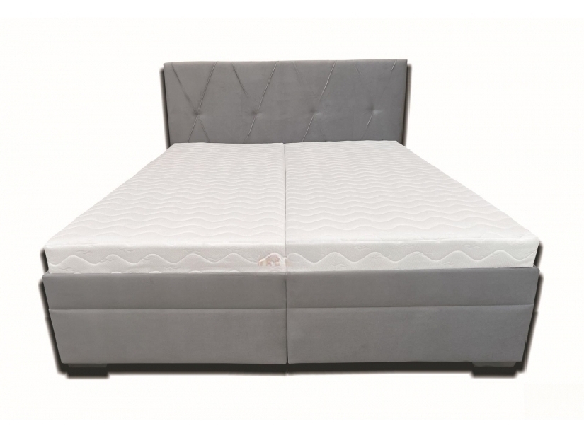 Manželská posteľ 160 cm Klissa (svetlosivá) (so sendvičovým matracom Erik) (bez roštu)