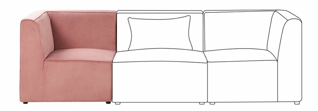 Modul rohovej sedačky LEMMIS (ružová) (menčester)
