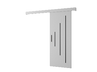 Posuvné dvere 90 cm Sharlene Y (biela matná + čierna)
